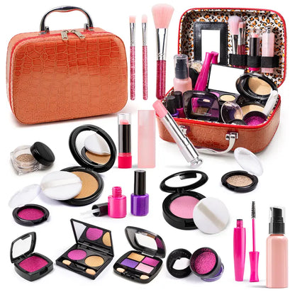 Simulated Makeup Kit for Girls, Play Makeup Set for Kids