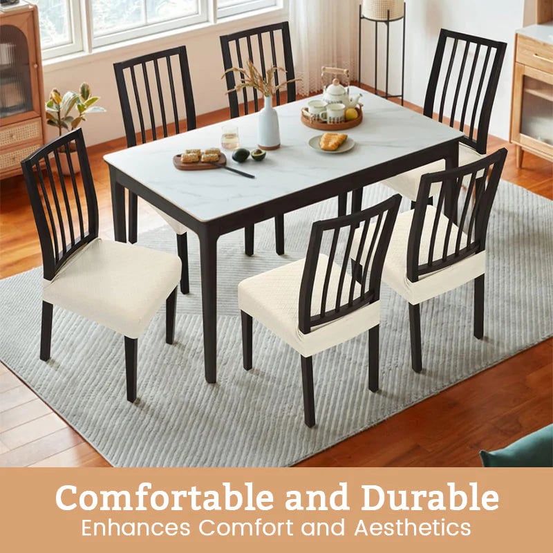 Jacquard Chair Cover – Stretch Fabric, Waterproof & Reusable