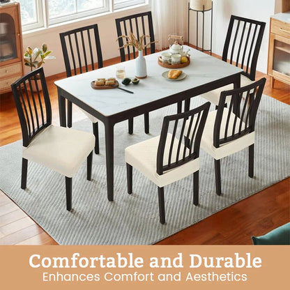 Jacquard Chair Cover – Stretch Fabric, Waterproof & Reusable