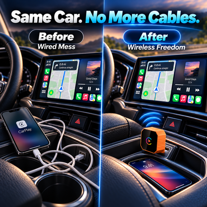 🔥 Limited Time Offer🚗2027 Wireless CarPlay Converter✨ Easy Plug & Play, No Cables Needed