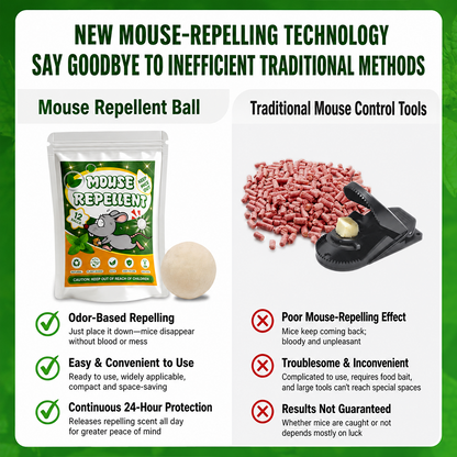🔥New natural plant-based essential oil paper balls for repelling mice and insects—effective for up to 60 days