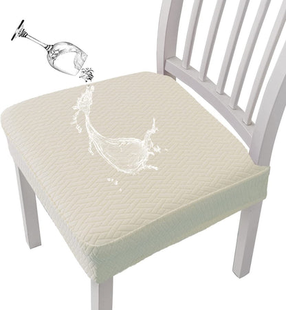 Jacquard Chair Cover – Stretch Fabric, Waterproof & Reusable