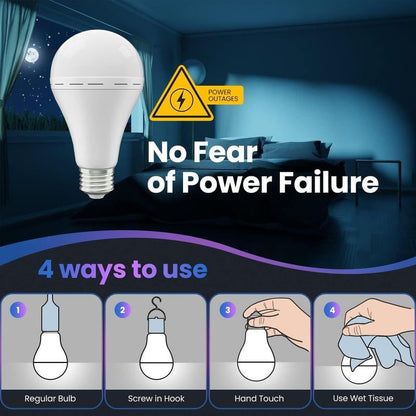 🎁Last Day 50% OFF🔥 Rechargeable Emergency LED Bulb – Never Be In The Dark!