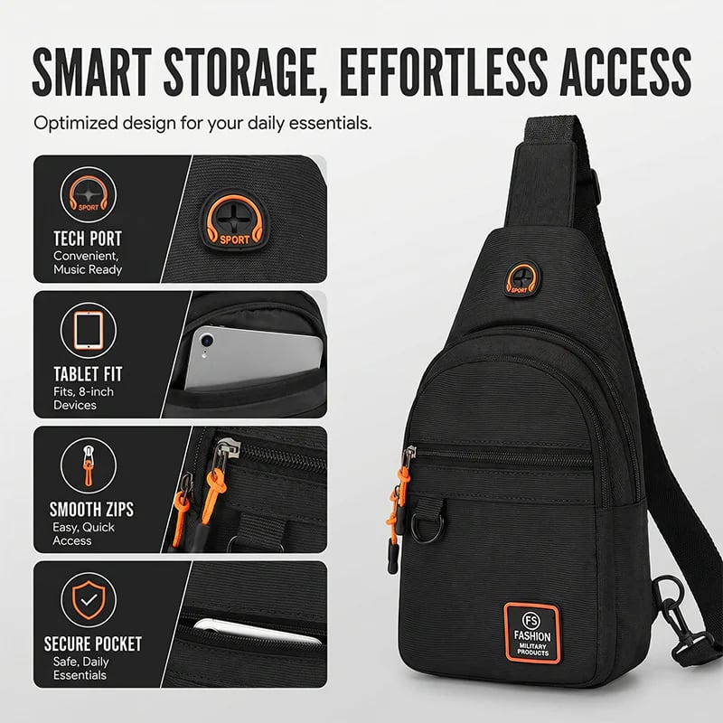 🔥LAST DAY 50% OFF🔥Waterproof Multi-pocket Crossbody Sling Bag