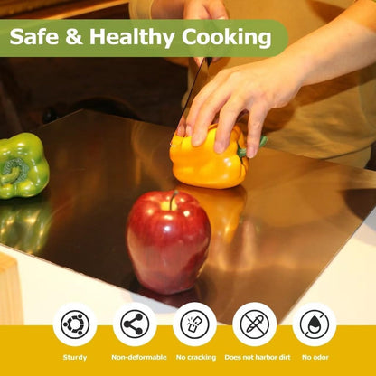 💥Limited Time 49% Off!Stainless Steel Cutting Board, Hygienic & Easy to Clean
