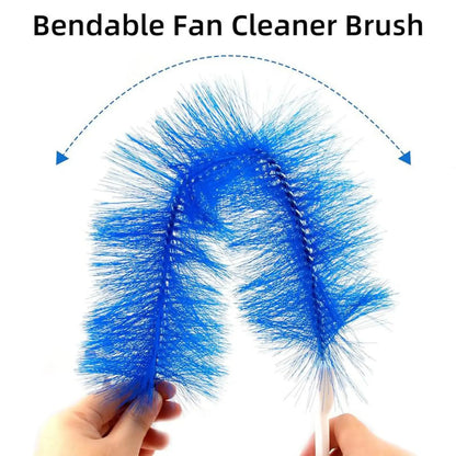 2 Counts Fan cleaning brush, dust removal brush, cleaning brush, bendable microfiber head