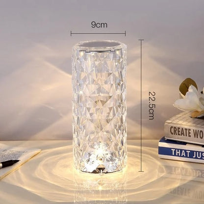 🔥Low Price Promotion💥16 Colors Rose Rays Rechargeable  Crystal Diamond Table Lamp With Touch Control