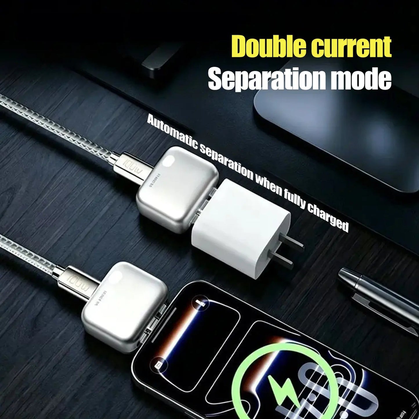 ⚡Smart Auto Stop Charging Protector🔋 - AI Auto Disconnect 140W Fast Charger | Overcharge Protection for iPhone & Android