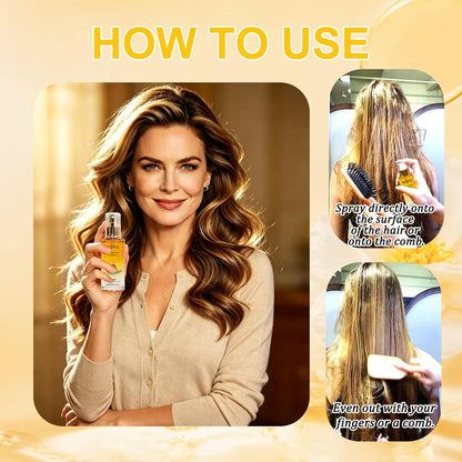 Hair Oil Spray, with Jojoba & Shea Butter, Clear Conditioning Oil for Dry & Curly Hair, Detangling, Styling, Moisturizing for Women & Men