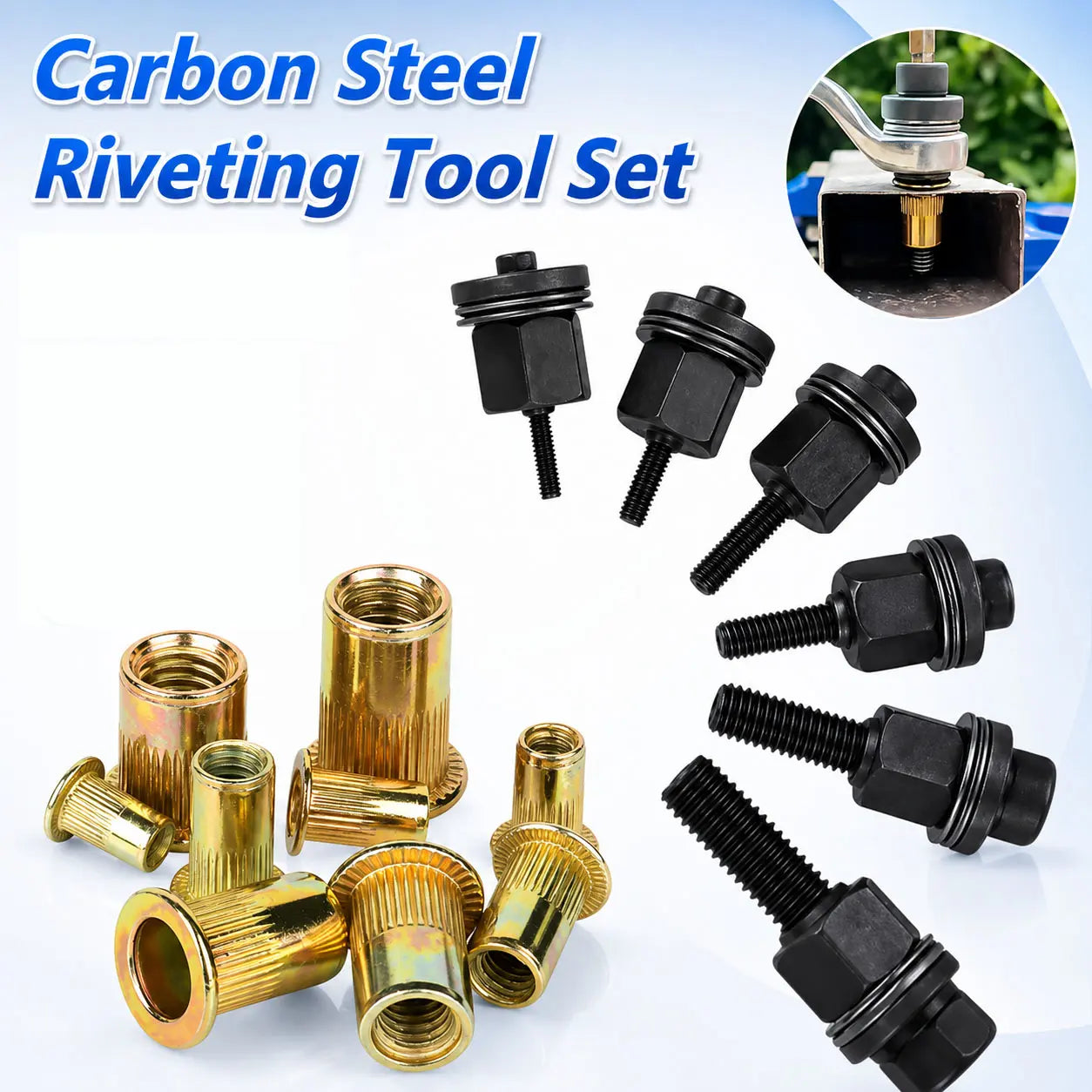 🔥Limited Time-49% OFF🔥Head Rivet Nut Tool Kit M3-M8 Carbon Steel for Automotive & DIY