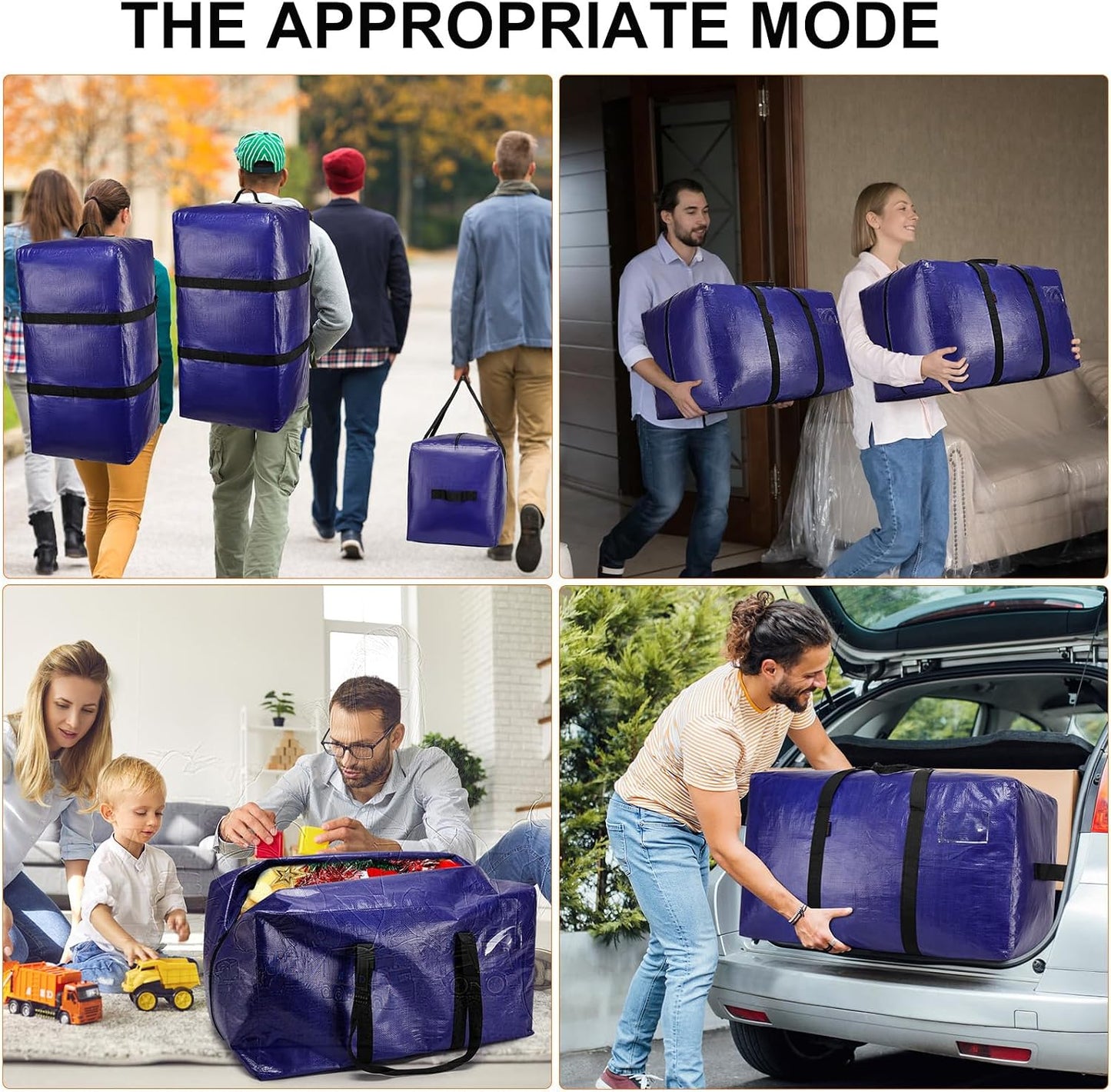 🧳 Heavy-duty, extra-large blue foldable zippered storage bag