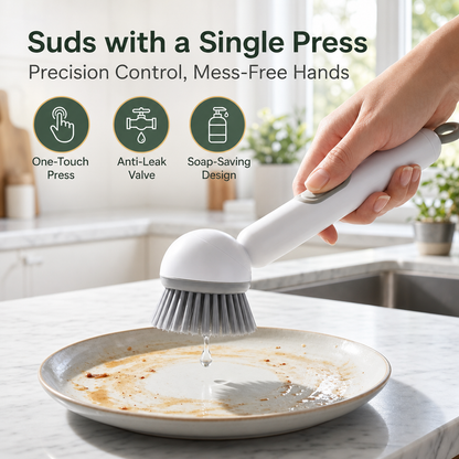🔥LAST DAY 49% OFF-360° Rotating Soap Dispensing Dish Brush
