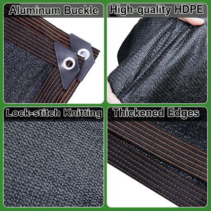 90% Blackout Cloth - 10x13ft UV-Resistant Shade Net