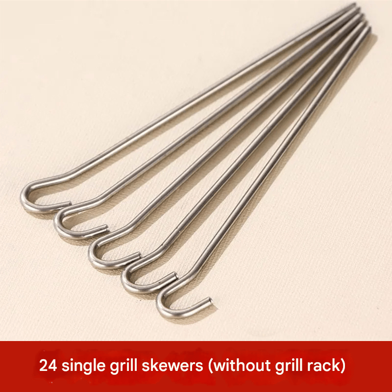 🔥 49% OFF Today | 2-Pack Air Fryer Kebab Rack – 304 Stainless Steel Skewer Grill Stand 🍢