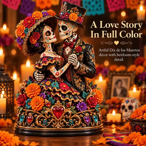 ⚡ 50% OFF💀 Eternal Dance Skeleton Couple Figurine🖤 Romantic Gothic Decor & Gift