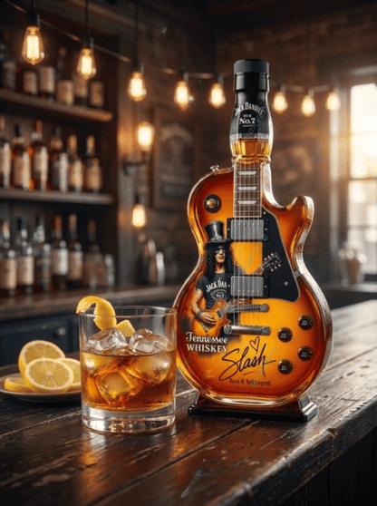 🎁 Father’s Day 49% OFF – 👨‍🎤🤘Appetite for Rock: Vintage Sunburst Guitar Figurine Spirit Bottle🎸✨