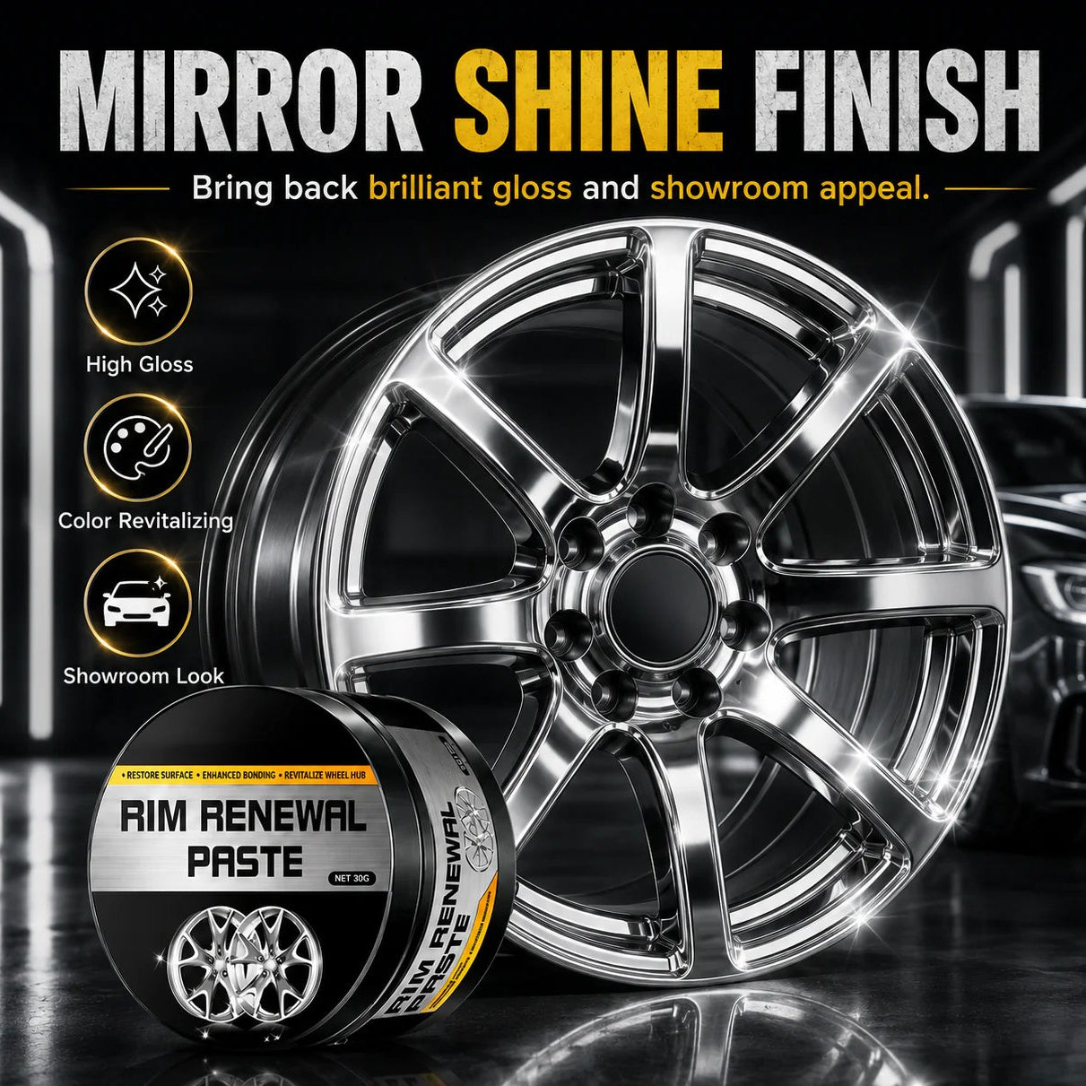 ✨ All-in-One Wheel Care & Restoration Paste | Clean, Polish & Protect 🚗