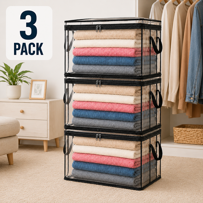 🎁 Mother's Day Sale 49% OFF📦Large Heavy-Duty Thick Plastic Clear Storage Bag for Clothes, Moving & Storage
