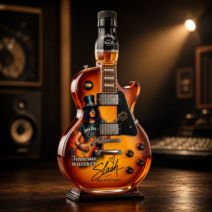 🎁 Father’s Day 49% OFF – 👨‍🎤🤘Appetite for Rock: Vintage Sunburst Guitar Figurine Spirit Bottle🎸✨