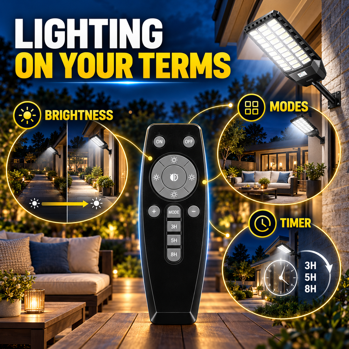 ⏰Limited Time 50% OFF☀️ Ultra Bright Solar LED Street Light System✨ Solar-Powered & Energy-Saving