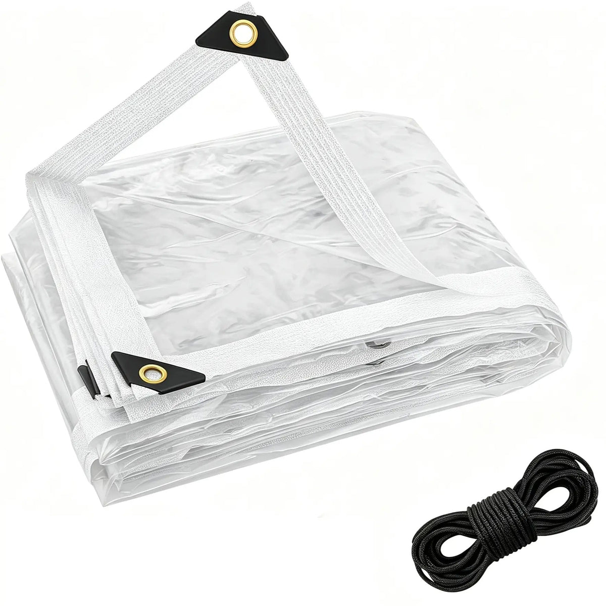 🔥LAST DAY 50% OFF - 🌧️ Transparent Waterproof Tarp – Heavy-Duty Outdoor Cover with Secure Grommets