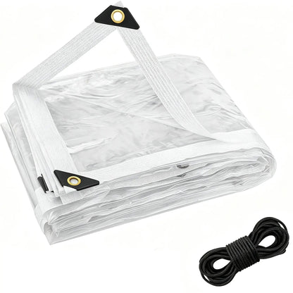 🔥LAST DAY 50% OFF - 🌧️ Transparent Waterproof Tarp – Heavy-Duty Outdoor Cover with Secure Grommets