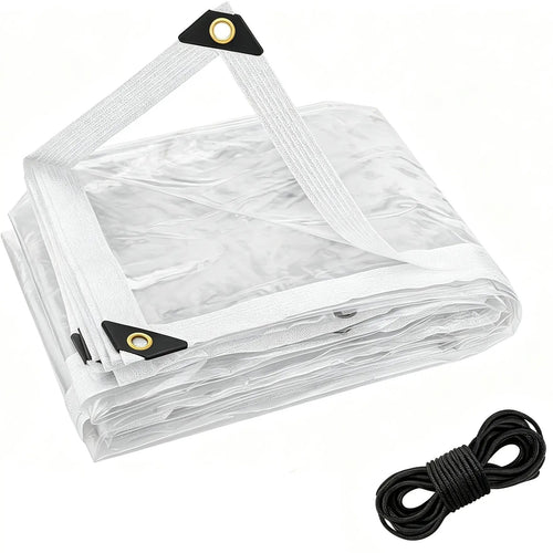 🔥LAST DAY 50% OFF - 🌧️ Transparent Waterproof Tarp – Heavy-Duty Outdoor Cover with Secure Grommets