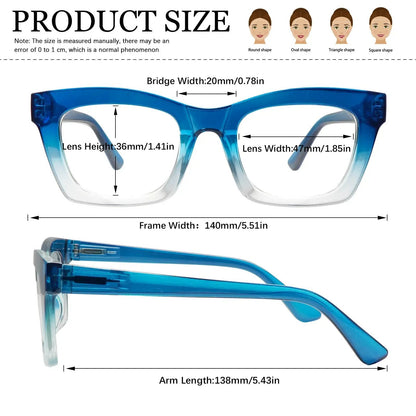 Hot Sale👓Anti Blue Light Glasses Set 4 Pairs Oprah Style Unisex Reading Glasses