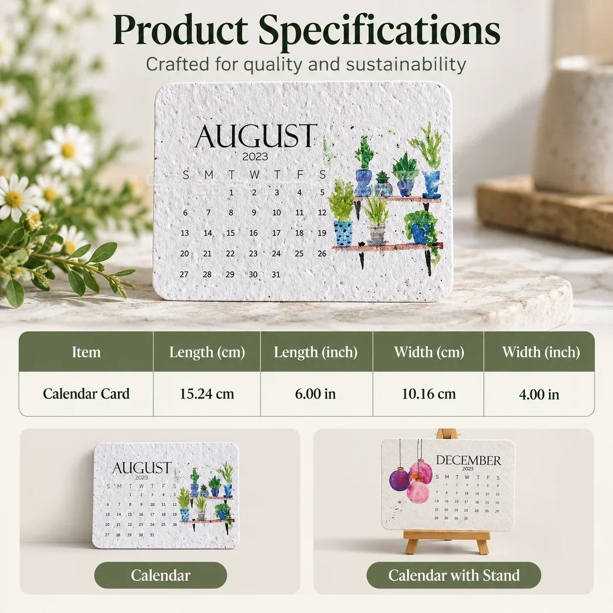 ✨Early Holiday Sale 50% OFF🌱Eco-Friendly Plantable “Timeless” Seed Calendar 2027