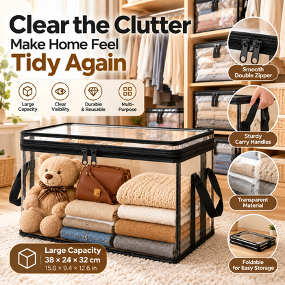 🔥Limited Time 50% OFF✨ Clear the Clutter! Large-Capacity Transparent Storage Organizer