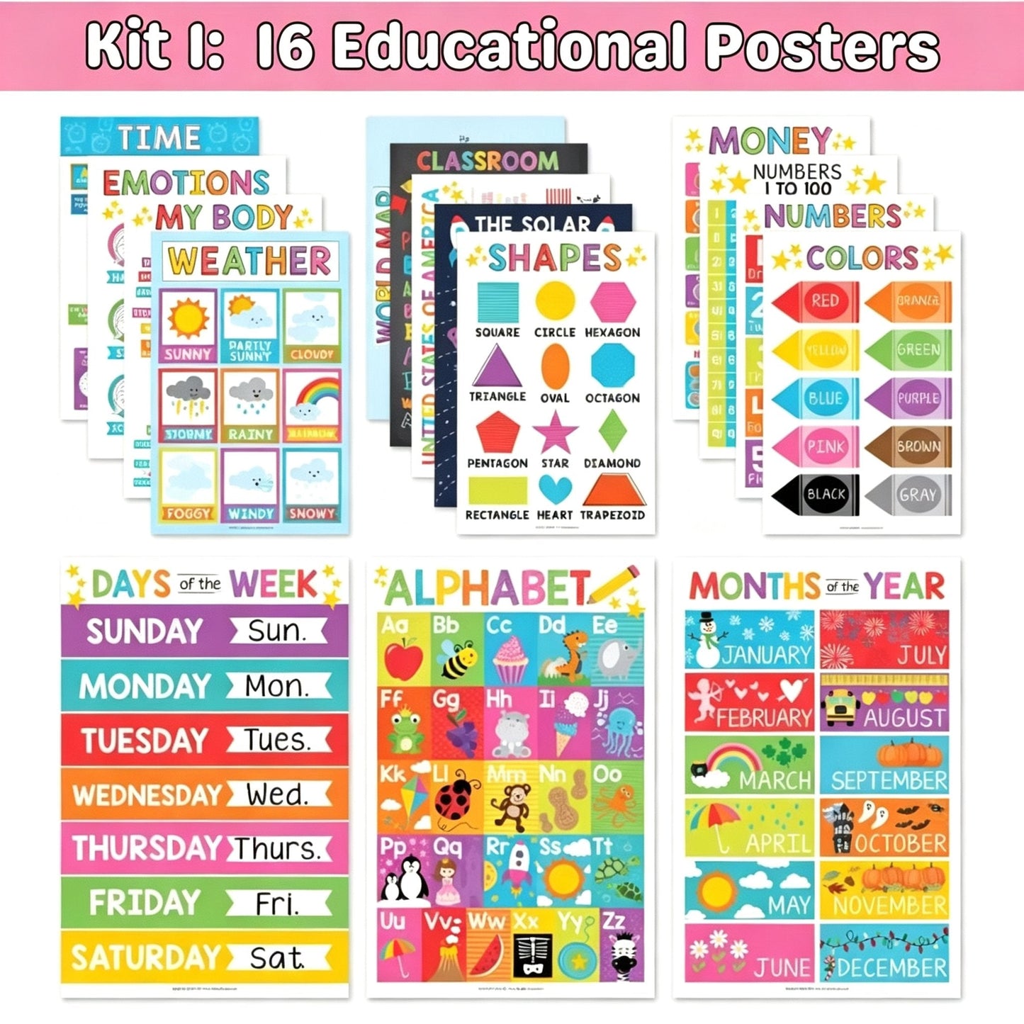 🔥Limited Time-50% OFF🔥🌈 Preschool Head Start Learning Kit – Fun Early Education Activities for Confident Little Learners