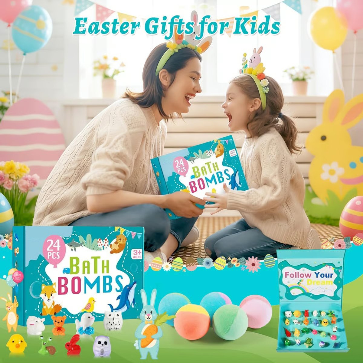 🔥LAST DAY 55% OFF - 🛁✨Natural Bath Bombs for Kids with Mega Bubbles & Surprise Inside🦄 Same as in the video