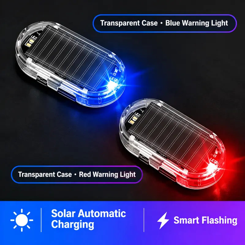 HOT SALE Solar Car Anti-Theft Warning Light – Motion-Sensing LED Security Deterrent, No Wiring Needed