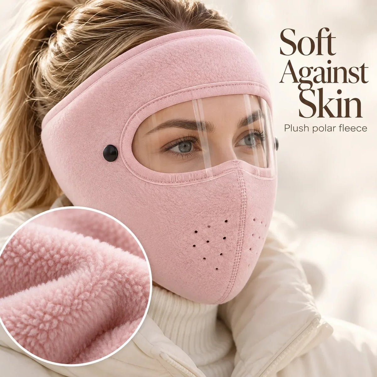 ❄️Winter Fleece Face Mask with Detachable Clear Shield