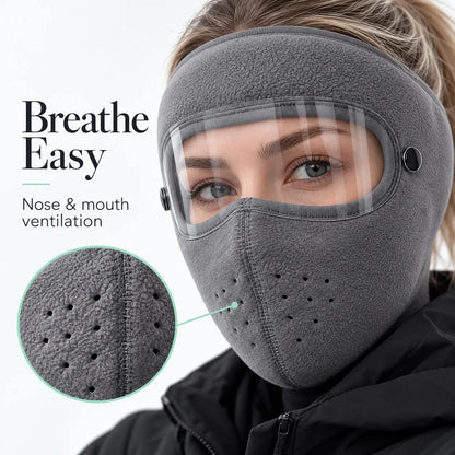 ❄️Winter Fleece Face Mask with Detachable Clear Shield