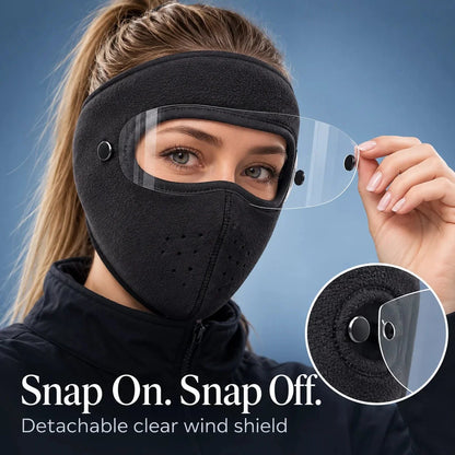 ❄️Winter Fleece Face Mask with Detachable Clear Shield