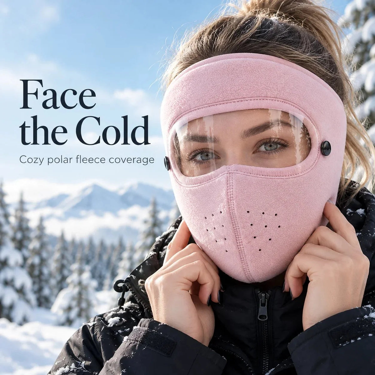 ❄️Winter Fleece Face Mask with Detachable Clear Shield