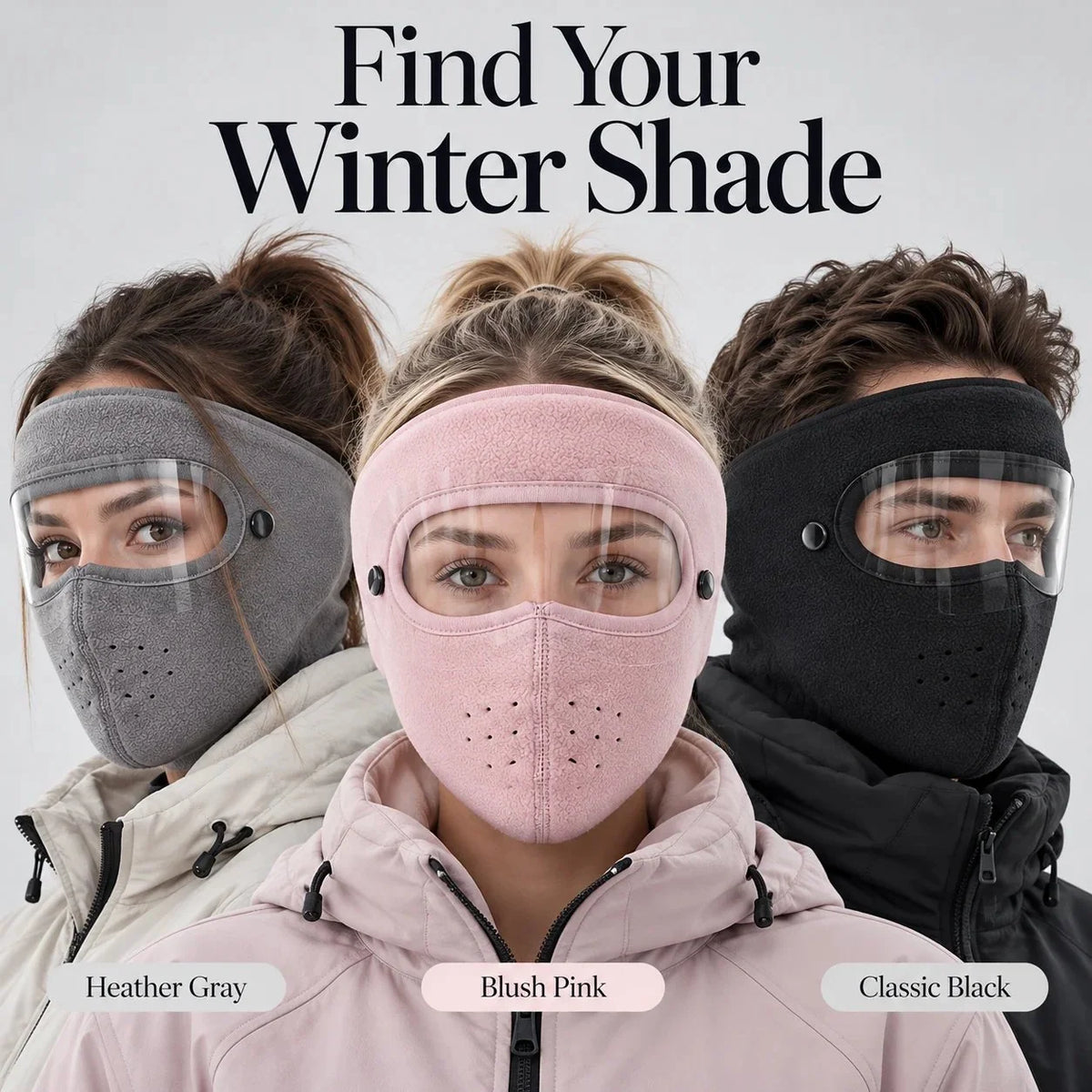 ❄️Winter Fleece Face Mask with Detachable Clear Shield