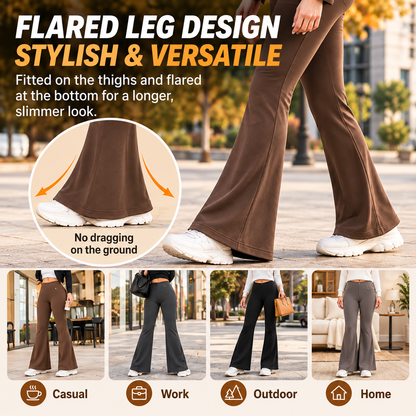 🔥 Limited-Time 49% OFF- Women's Fleece-Lined Flare Leggings with Back Pockets