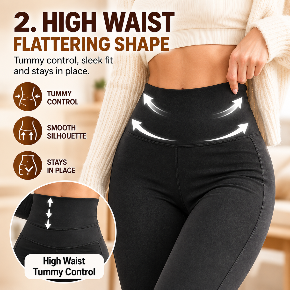 🔥 Limited-Time 49% OFF- Women's Fleece-Lined Flare Leggings with Back Pockets