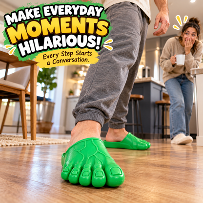 😂 WTF Are Those?! 👣 Funny Feet Slippers  — Realistic Barefoot Illusion