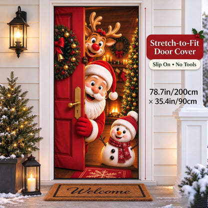 🎅Christmas Stretch Door Cover— Add a Little Christmas Wonder