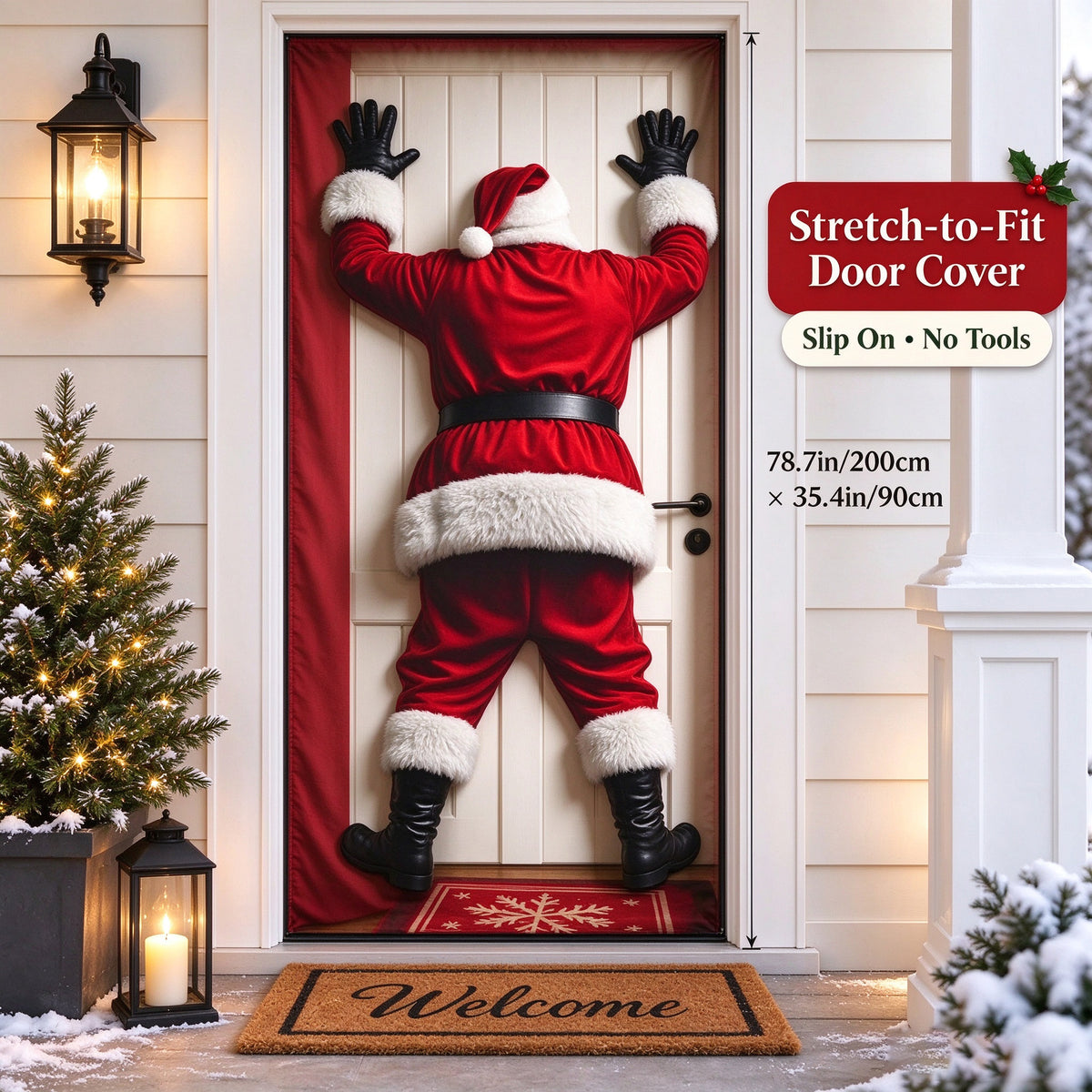 🎅Christmas Stretch Door Cover— Add a Little Christmas Wonder