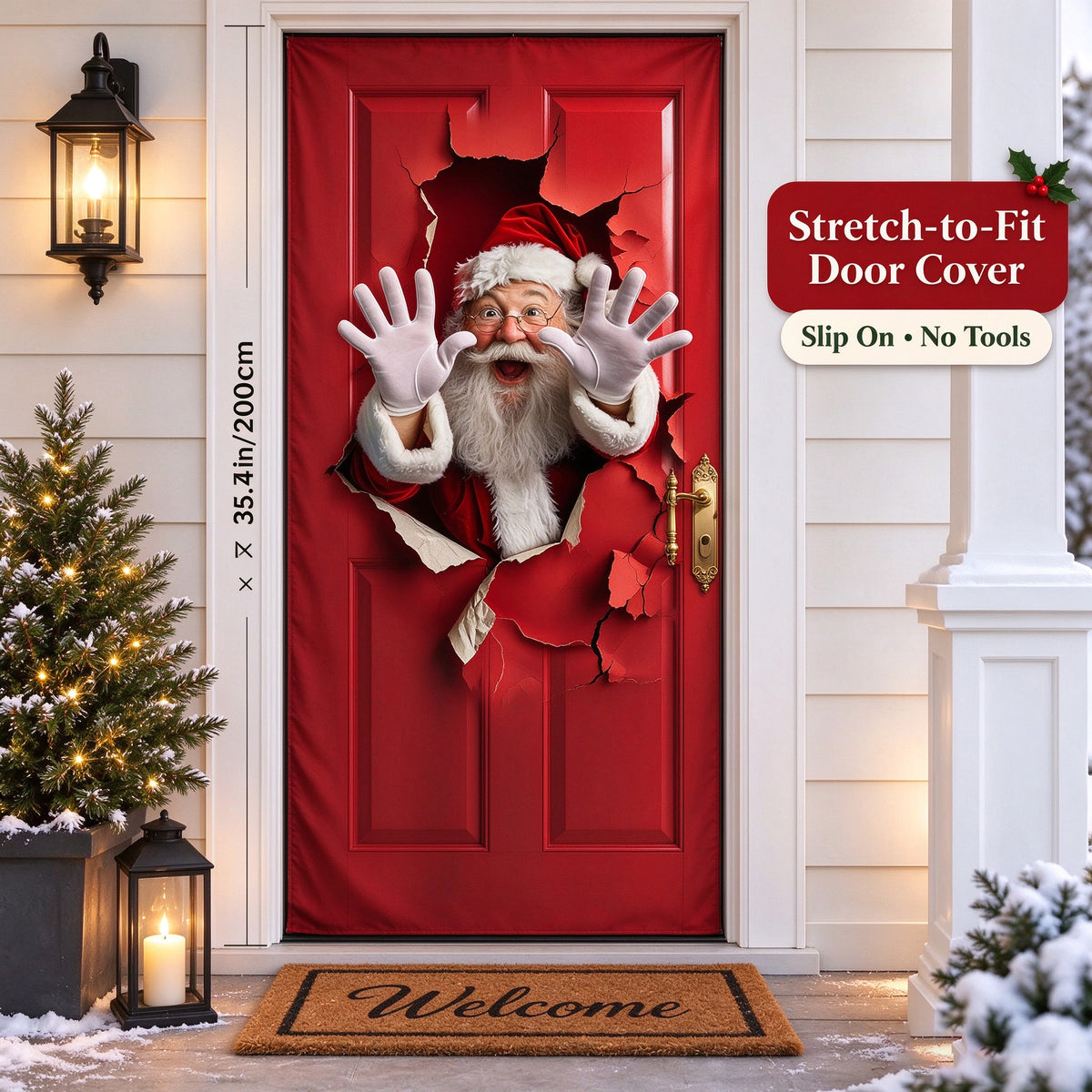 🎅Christmas Stretch Door Cover— Add a Little Christmas Wonder