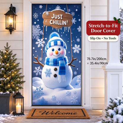 🎅Christmas Stretch Door Cover— Add a Little Christmas Wonder