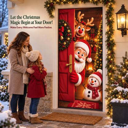🎅Christmas Stretch Door Cover— Add a Little Christmas Wonder