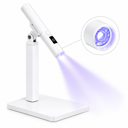 💅 Nail Art Made Easier ✨ Rechargeable Mini UV/LED Nail Flash Cure Lamp with Adjustable Stand