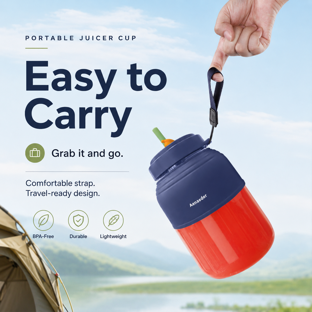 🍹 SUMMER SALE⚡Portable Smoothie Blender – Fresh Juice in Seconds