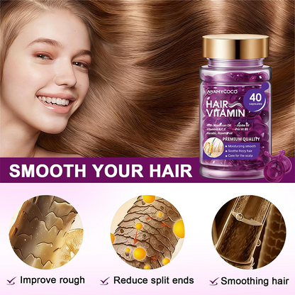 Hair Vitamin Capsules Infused with Violet Vitamins & Argan Oil for Color-Treated 💇‍♀️
