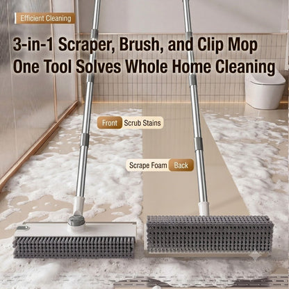 🏡3-in-1 Adjustable Floor Scrub Brush – 360° Rotating Cleaning Tool🧹